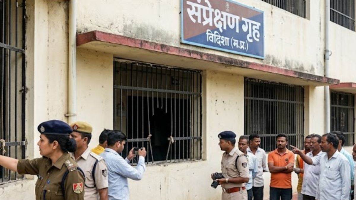 विदिशा संप्रेक्षण गृह में फिल्मी स्टाइल में फरारी: खिड़की की जाली काटकर भागीं हत्या की दो आरोपी किशोरियां, एक दबोची गई