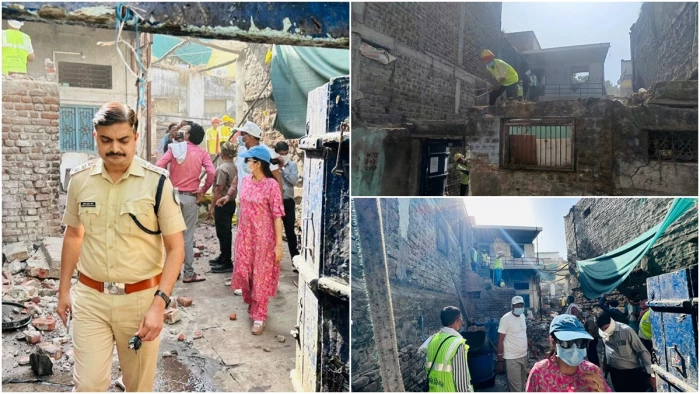 खंडवा में ड्रमों में मिली थी पशुओं की चर्बी, सींग और खालें, अवैध कारखाना तोड़ने की कार्रवाई शुरू