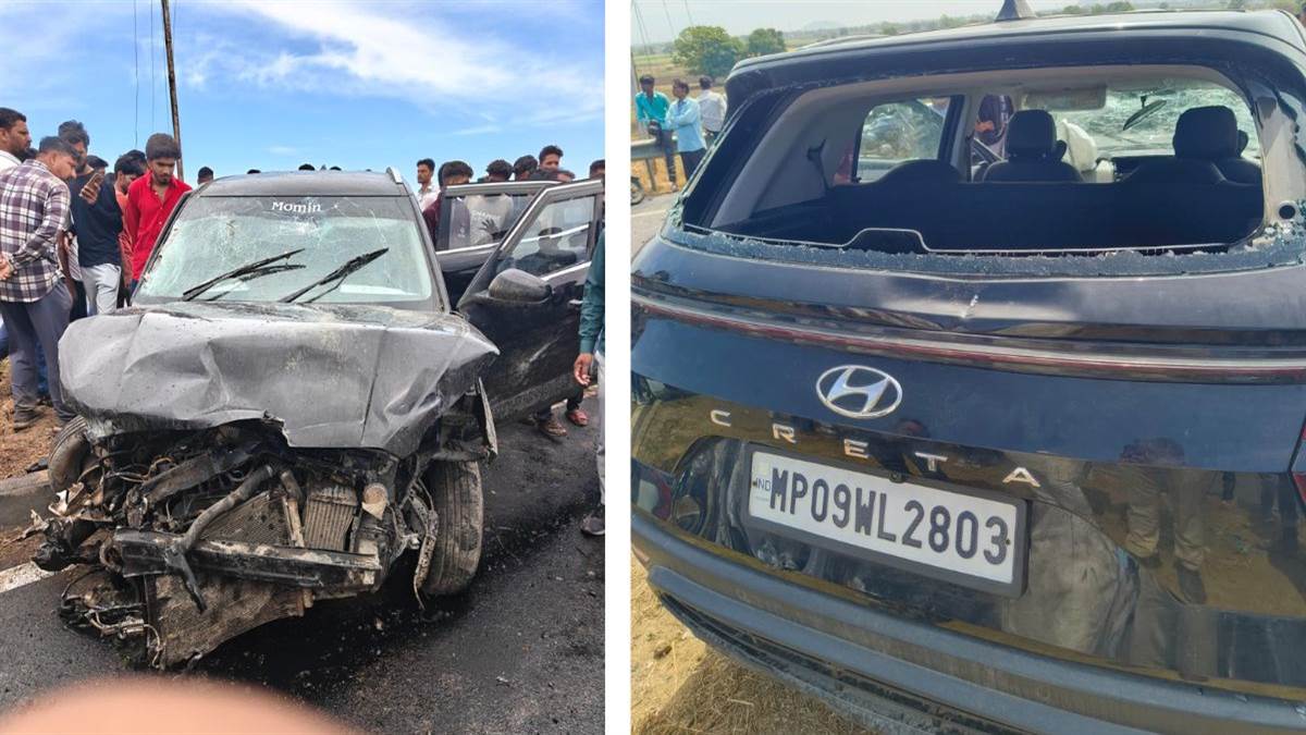 देवास में भीषण हादसा: शिप्रा अमलतास हाईवे पर कार की टक्कर से बाइक सवार दो युवकों की मौत, एक गंभीर घायल