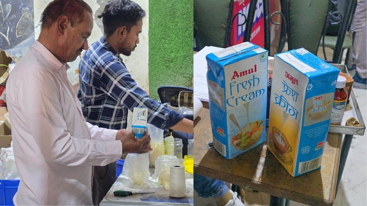 रतलाम में 'स्वाद' के नाम पर सेहत से खिलवाड़, आदर्श जूस सेंटर पर छापा, मिली एक्सपायरी डेट की अमूल क्रीम