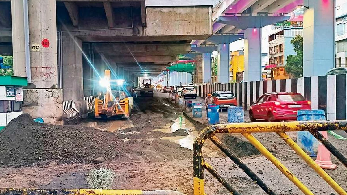 भोपाल में 90 डिग्री के ब्रिज के बाद सामने आया खराब इंजीनियरिंग का एक और नमूना... एमपी नगर मेट्रो स्टेशन