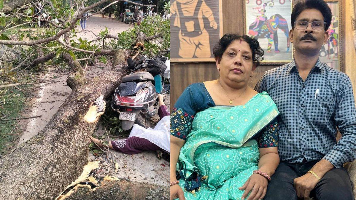 दमोह में चलती स्कूटी पर गिरा सूखा आम का पेड़, जबलपुर के दंपती की दबकर मौत, इस तरह का सप्‍ताह में दूसरा हादसा