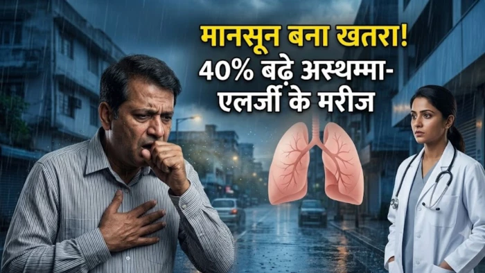 भोपाल में मानसून बना सांस के मरीजों की मुसीबत, अस्थमा और एलर्जी के केस 40% बढ़े
