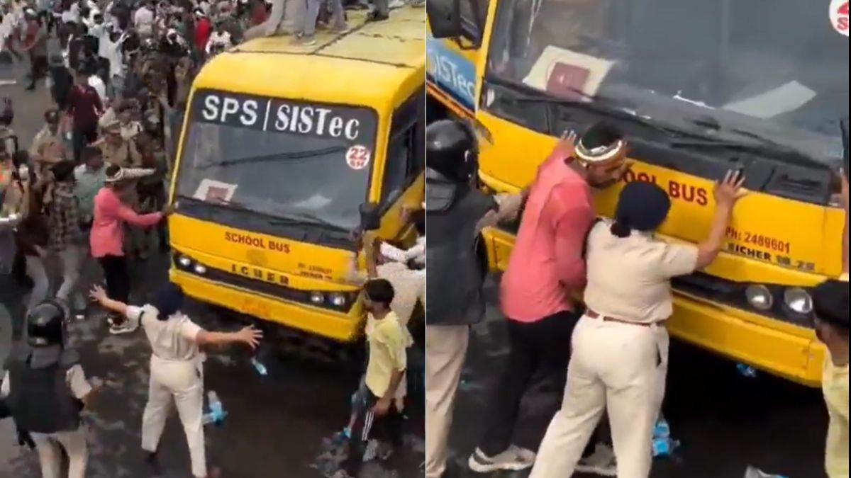 भोपाल किसान आंदोलन: उग्र प्रदर्शन के बीच बस के सामने ढाल बनकर खड़ी हुईं IPS मोनिका शुक्ला, वीडियो वायरल