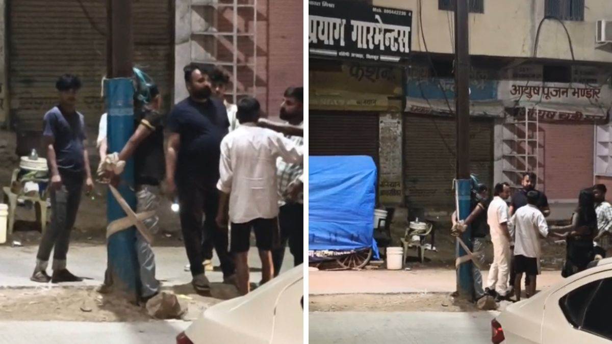 सतना में युवक को खंभे से बांधकर बेरहमी से पीटा, मोबाइल चोरी का आरोप... वीडियो वायरल होने पर पुलिस जांच में जुटी