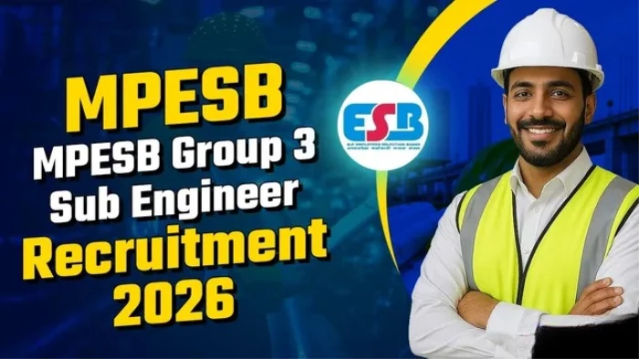 MPESB Group 3 Recruitment: एमपी सब इंजीनियर समेत 1700 पदों पर भर्ती शुरू, 12 सितंबर तक करें आवेदन