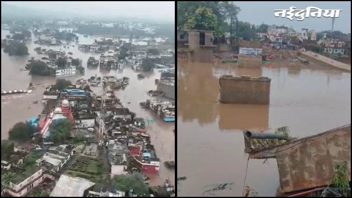 सतना-चित्रकूट में बाढ़ का कहर, मंदाकिनी नदी में बहा 42 साल पुराना पुल, 400 दुकानें तबाह; 700 से ज्यादा लोगों का रेस्क्यू