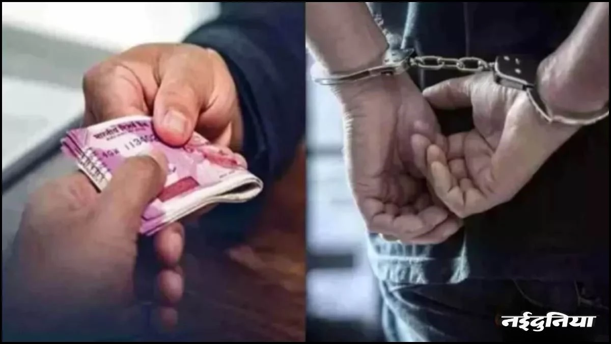 Indore: 50 हजार की रिश्वत लेते रंगे हाथ पकड़ाया बाबू, जमीन ट्रांसफर के नाम पर ले रहा था घूस