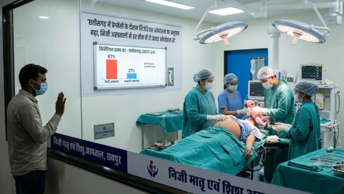 छत्तीसगढ़ में प्रेग्नेंसी के दौरान सिजेरियन ऑपरेशन का अनुपात बढ़ा, निजी अस्पतालों में हर तीन में दो प्रसव ऑपरेशन से