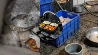 रेलवे में भोजन सप्लाई करने वाले सिद्धि विनायक रेस्टोरेंट में बाथरूम के पानी से पका रहे खाना