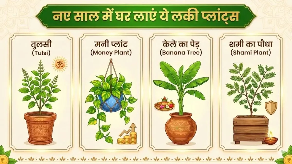 Vastu Tips: न्यू ईयर 2026 पर घर में लगाएं ये पौधे, सही दिशा बदलेगी आपकी किस्मत