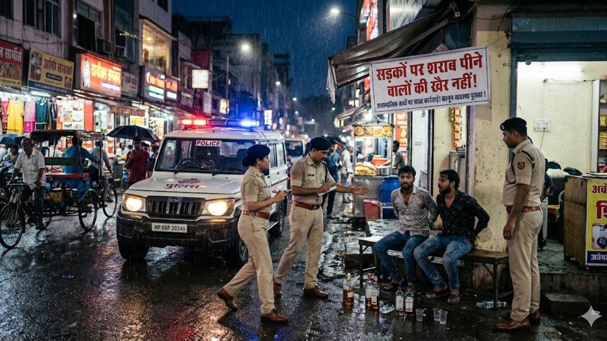 भोपाल में सड़कों पर शराब पीने वालों की खैर नहीं, डीसीपी के निर्देश पर सात थानों की बड़ी कार्रवाई