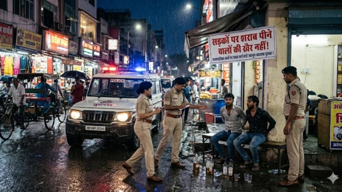 भोपाल में सड़कों पर शराब पीने वालों की खैर नहीं, डीसीपी के निर्देश पर सात थानों की बड़ी कार्रवाई