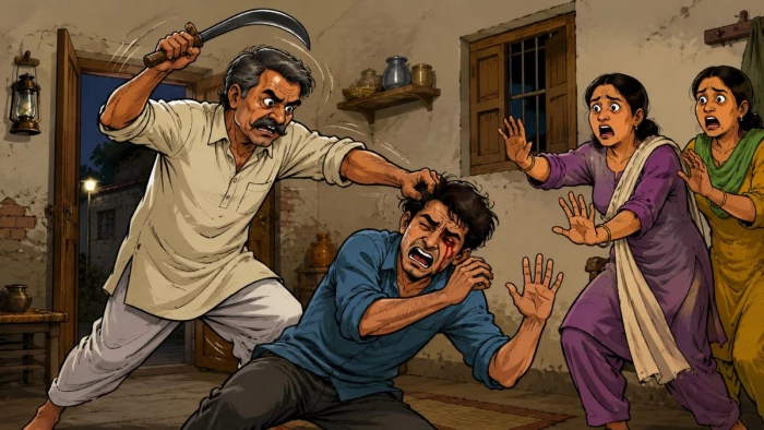 सागर में शराबी पिता ने कतरना मारकर इकलौते बेटे की आंख फोड़ी, बहनों ने पहुंचाया अस्पताल