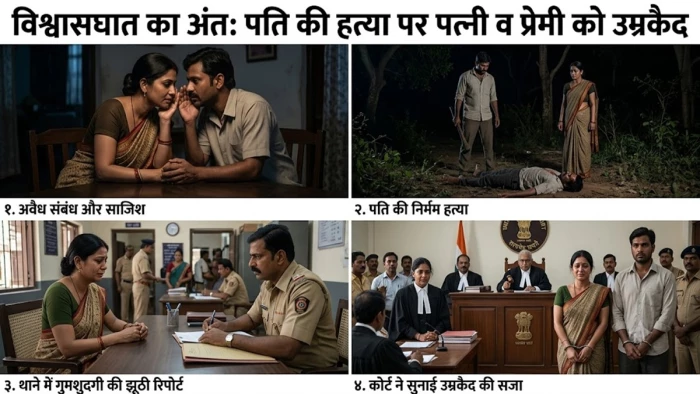 पत्‍नी का अफेयर चल रहा था, प्रेमी के साथ मिलकर पति को मरवाया और थाने पर खुद गुमशुदगी लिखवाई, कोर्ट ने सुनाई उम्रकैद