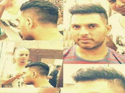 भारतीय टीम के स्टार बल्लेबाज युवराज सिंह ने बदल अपना लुक - Yuvraj Singh new  hairstyle is awesome